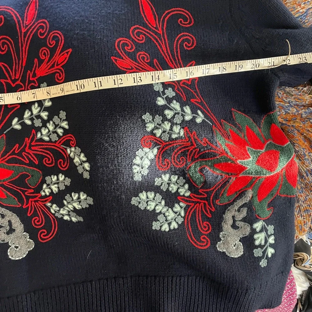 tory burch turtleneck sweater floral xl - Picture 7 of 8